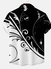 Manfinity Dauomo Men's Graphic Print Short Sleeve Shirt - Multicolor - View 2