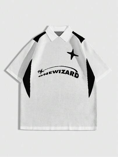 Street Life Suéter De Punto Para Hombres Con Patrón De Letra