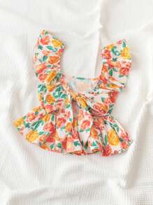 Soleia Women's Floral Print Backless Blouse - Multicolor - View 2