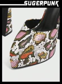 Giày Nữ Thời Trang Sugerpunk In Hình Động Vật & Quai Cổ Chân, Giày Cao Gót - Nhiều màu - Xem 8