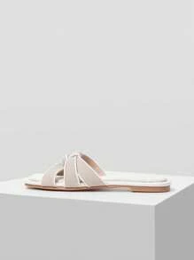 MOTF PREMIUM WOMEN'S COMFORTABLE SQUARE-TOE FLAT SANDALS VACATION SHOES, FOR SUMMER NEW YEAR HOLIDAY, SPRING SHOES SPRING BREAK EASTER