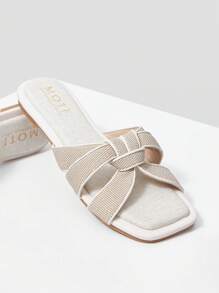 MOTF PREMIUM WOMEN'S COMFORTABLE SQUARE-TOE FLAT SANDALS VACATION SHOES, FOR SUMMER NEW YEAR HOLIDAY, SPRING SHOES SPRING BREAK EASTER