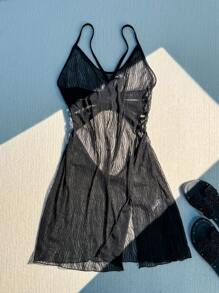 Women's Halter Neck Backless Swimwear Cover Up Dress