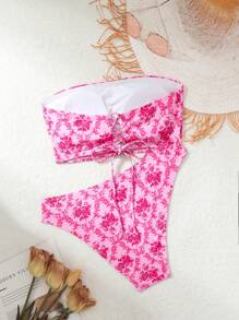 Swim Mod Summer Beach Women's Floral Printed Bikini Set - Multicolor - View 7