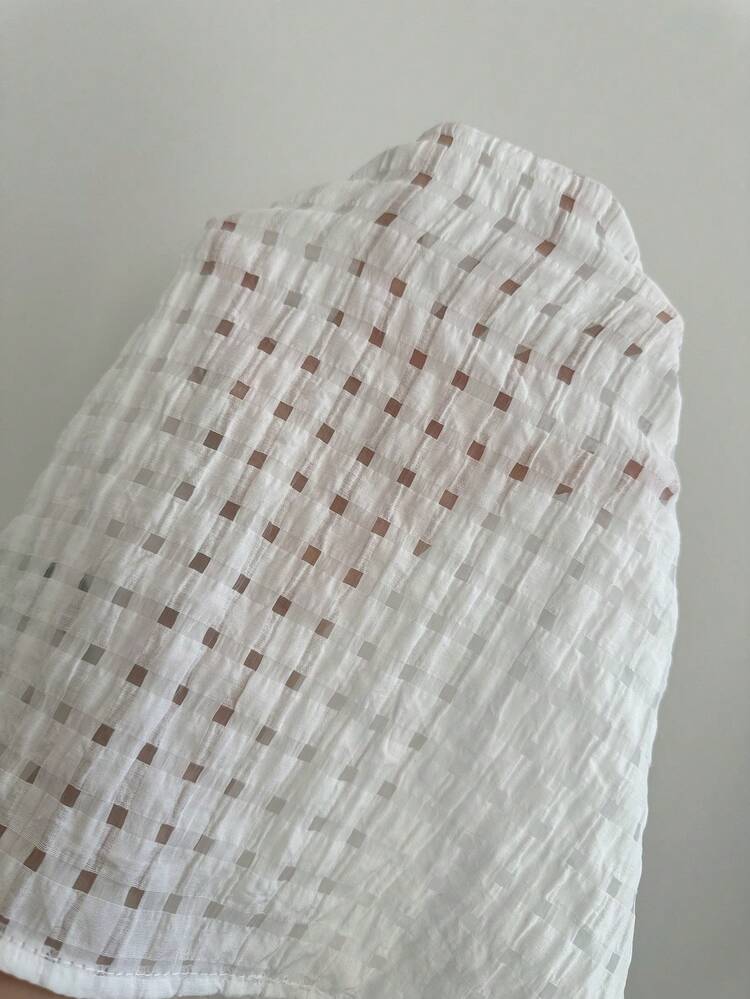 Women's Solid Color Lace Patchwork V-Neck Blouse With Back Tie