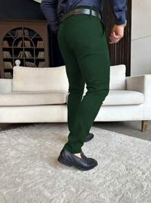 Calvornis 男士纯色休闲西装裤，复古风