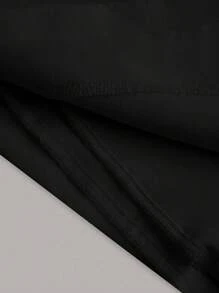 SHEIN EZwear Solid Color Asymmetrical Hem Mini Skirt