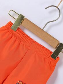 Baby Boy Super Cool Car Pattern Top And Letter Print Woven Shorts Set - Multicolor - View 6