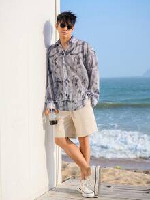 DAZY Camisa de verano para hombre de patrón completo y tamaño grande - Multicolor - Ver 6