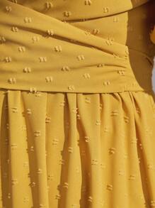 Modelyn Vestido de noche largo con mangas farol y cinturón, estilo árabe para mujer