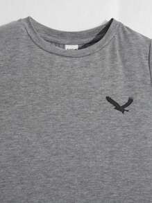 SHEIN Young Boy 3pcs/Set Casual Round Neck Knitted Pattern Short Sleeve T-Shirt