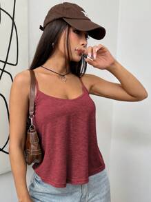 SHEIN EZwear Solid Color Loose Fit Camisole Tank Top