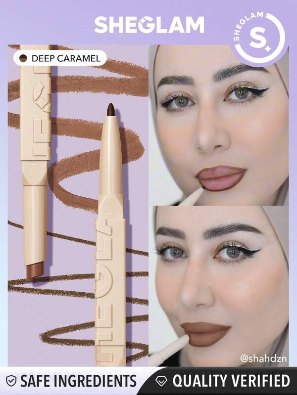 SHEGLAM أحمر شفاه Glam 101 و قلم تحديد الشفاه Duo-Deep Caramel 2-In-1 Matte Dual-Ended Lip Liner قلم أحمر شفاه عالي الصبغة يدوم طويلاً ناعم سهل الارتداء مكياج الشفاه Christmas Winter Pink Brown Lip Liner حفل التخرج عيد ميلاد عطلة صيف خريف واي تو كيه أنيق أزياء نساء مكياج مستحضرات تجميل حفلة شاطئ سفر تخييم في الهواء الطلق مدرسة حرم جامعي رحلة مهرجانات ديكور هدية هدية وردة فتاة تنكر أفضل لون سحر أجواء