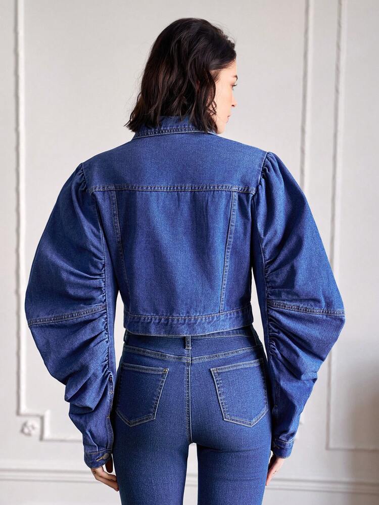 Veste Avec Grande Manche Winter Casual Blue