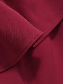 DAZY 露肩荷叶边开衩连衣裙 舞会礼服 吊带裙 红色女装 优雅女装