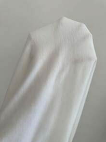 SHEIN VCAY 圓領寬鬆t恤,配以荷葉邊設計 - 白色 - 查看 6