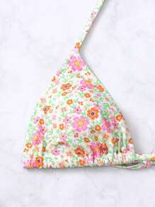 Swim Mod Dames Halterhals Bloemenprint Bikini tops Voor Zomer , Strand , Zwemmen , Roeping