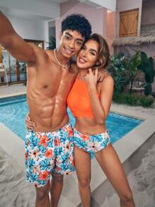 Surfspeed Herr Plantor Tryck Strandshorts - Multifärgad - Visa 7