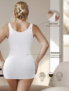 Maternity Seamless High Elasticity Skin-Friendly Tank Top - White - View 2