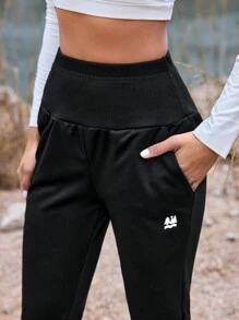 In My Nature Women's Fitted Outdoor Pants With Pockets - Black - View 3
