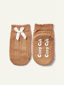 Cozy Pixies 2 双纯色网眼蝴蝶结婴儿短袜，公主款，防滑设计，适合春夏季 - 彩色 - 查看 4