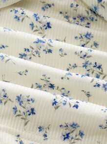 SHEIN MOD 女士花卉印花扭結背心上衣