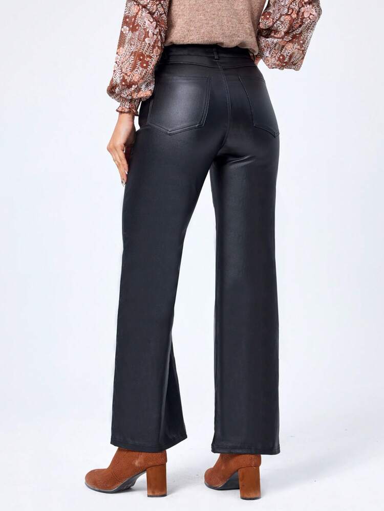 Women Casual Solid Color Straight-Leg Pants Fall Cloth For Women
