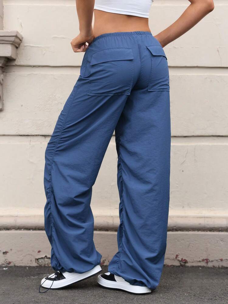Women's Blue Woven Trousers