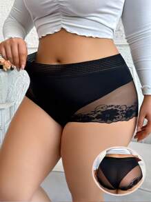 1條加大號女士蕾絲三角褲,單品包裝