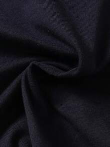 SHEIN Baby Boys' Colorblocked Polo Collar Short Sleeve Bodysuit And Shorts Set - Multicolor - View 6