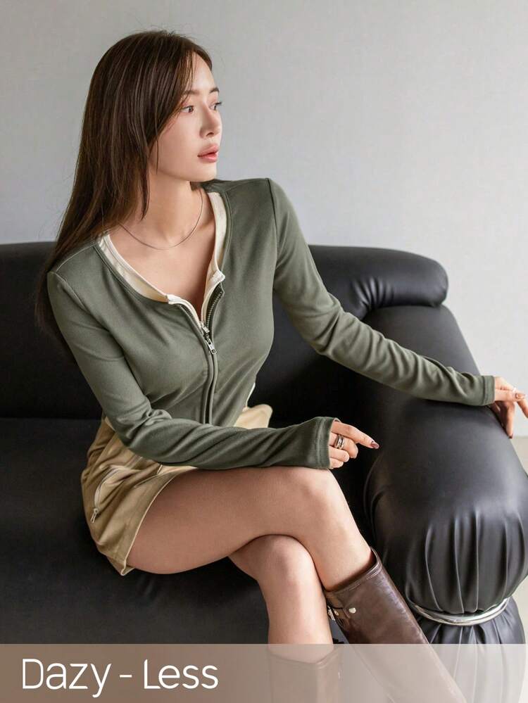 Ladies' 2 In 1 Long Sleeve T-Shirt