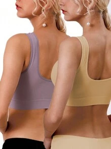 2pcs Seamless Women's Bra Underwear Set - Multicolor - View 2