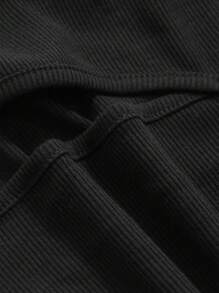 DAZY Women's Solid Color Round Neck Sleeveless Hollow Out Tank Top Going Out Tops Sexy Women Tops Crop Women Tops