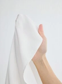 BizChic 女式缺口领肘袖衬衫，都市通勤办公室商务休闲优雅正式衬衫上衣 - 白色 - 查看 11