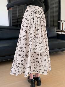 DAZY Của phụ nữ In hoa A-line Giữa chiều dài Chân váy dài - Nhiều màu - Xem 7