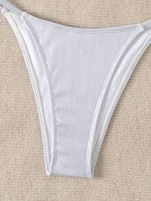 SHEIN Swim Women's Two-piece Swimwear - Silver - View 5