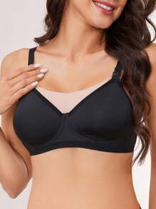 Moonlight&Mama 孕婦無鋼圈哺乳胸罩 - 黑色 - 查看 3