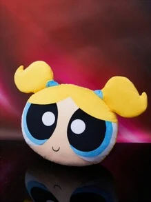 THE POWERPUFF GIRLS X SHEIN Cute Cartoon Yellow Plush Pillow