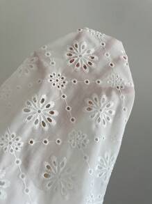 Breezaya 刺繡和中空背部的夏季背心上衣 - 白色 - 查看 7