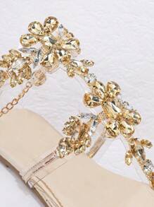 SHUZIA Giày Sandal Đế Bằng Thời Trang Cho Nữ Giày Mùa Hè Giày Mùa Xuân Giày Nghỉ Xuân Giày Nghỉ Lễ Phục Sinh Giày Thường Ngày Giày Đi Biển Quà Tặng Ngày Của Mẹ - Vàng - Xem 3