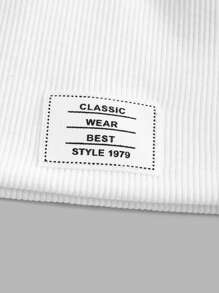 Coolane Áo crop cami in chữ màu trơn đơn giản tối giản cỡ lớn cho mùa hè - trắng - Xem 4