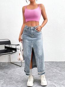 SHEIN Essnce 3pcs/Set Women's Casual  Solid Color Versatile Camisole Tank Top - Multicolor - View 4