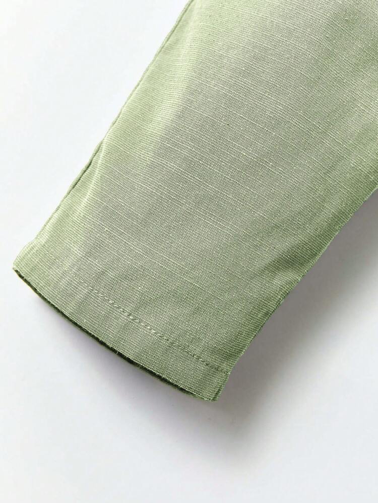 Baby Boy Leaf Printed T-Shirt And Long Pants Set