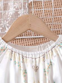 Retro In Bong bóng Tay áo Đầm Đối với Đứa bé gái - Nhiều màu - Xem 3