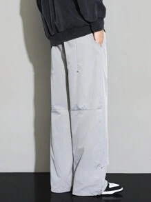 Nam Eo dây rút Túi Dài Quần - Xám - Xem 2