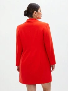 BizChic Vestido De Camisa Abotonado Y Envolvente De Talla Grande