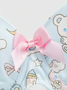 ROMWE Kawaii 可愛的泰迪熊設計有鋼圈女性內衣套裝 - 彩色 - 查看 4