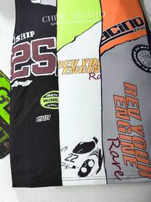 SHEIN Tween Girls' Retro Street Y2k Style Tank Dress - Multicolor - View 6