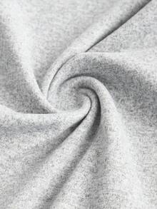 SHEIN Qutie Kích thước lớn Của phụ nữ Eo dây rút Cơ bản Quần ống loe - Màu Xám nhạt - Xem 3