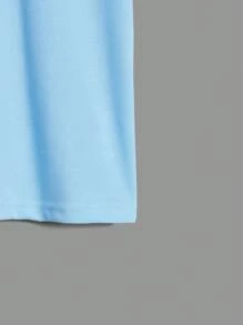 SHEIN 馬紋短袖領衫少年男童夏季款，休閒風格